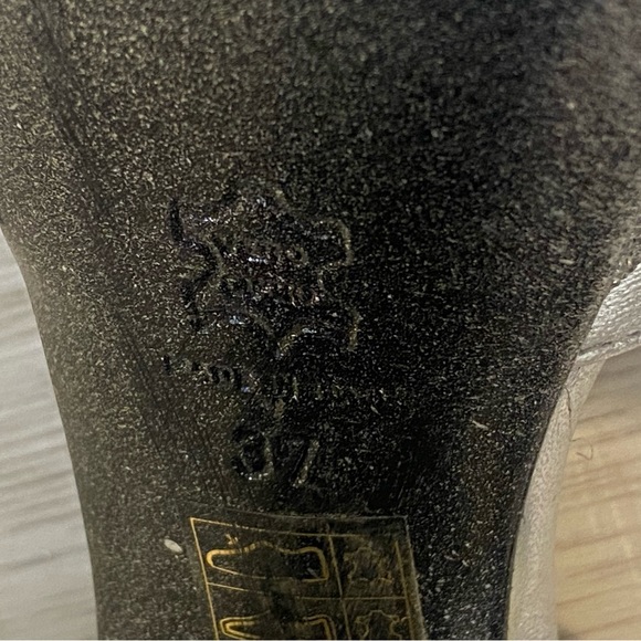 Baldan Leather Platform Sandals 5.5” Heels Shoes Sz 37 ~Light signs of preloved - Picture 8 of 11